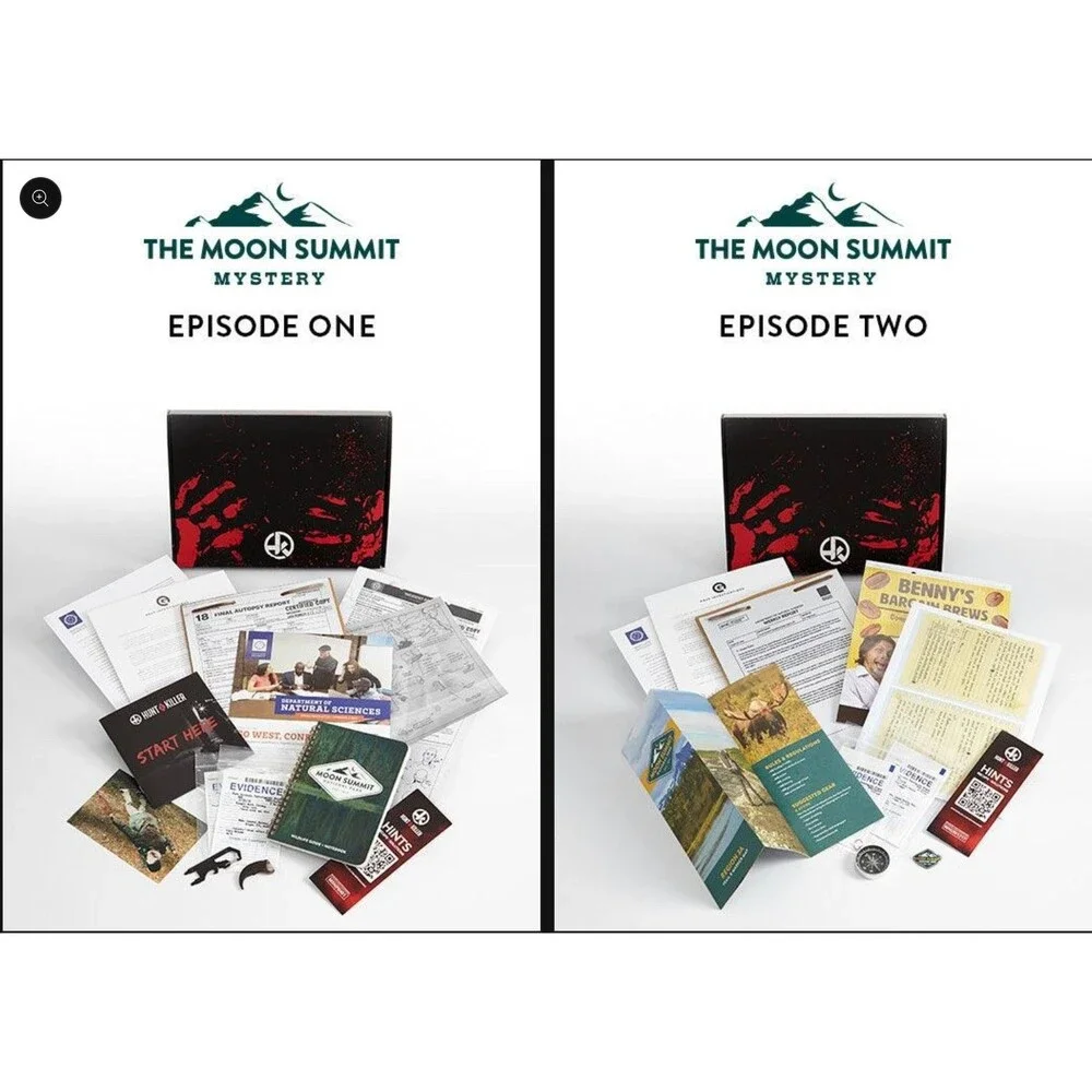 Hunt A Killer Game - The Moon Summit Mystery Full Set 1-6 - COMPLETE!